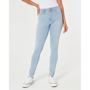 Hollister High-Rise Super Skinny Jeans Light Wash Size 25